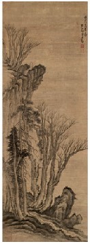 梅清 山水 立轴